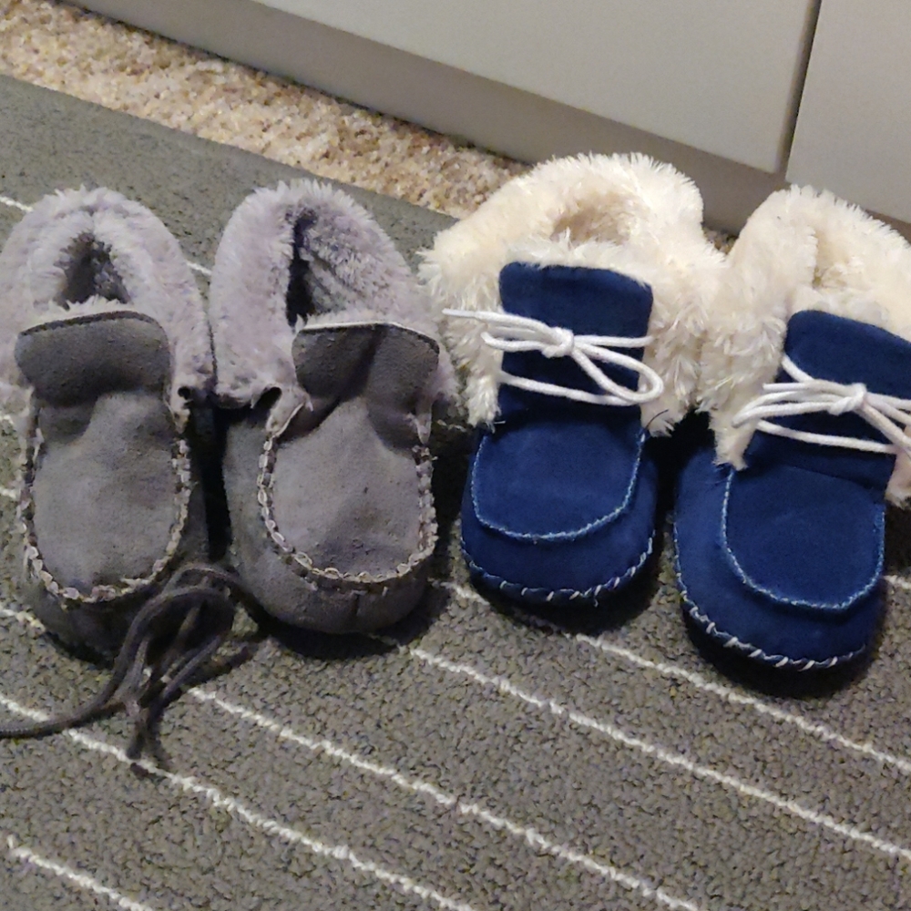 2 pairs of baby boy boots